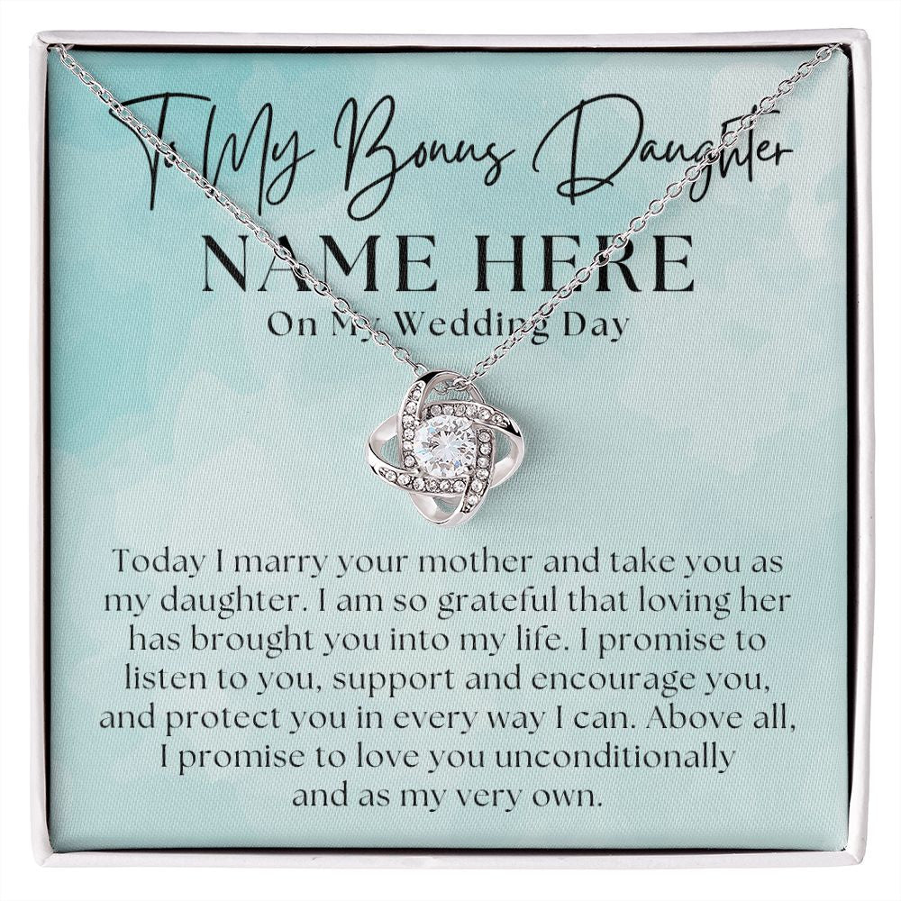 Personalized Stepdaughter Wedding Gift | Promise Necklace P-0551LT11