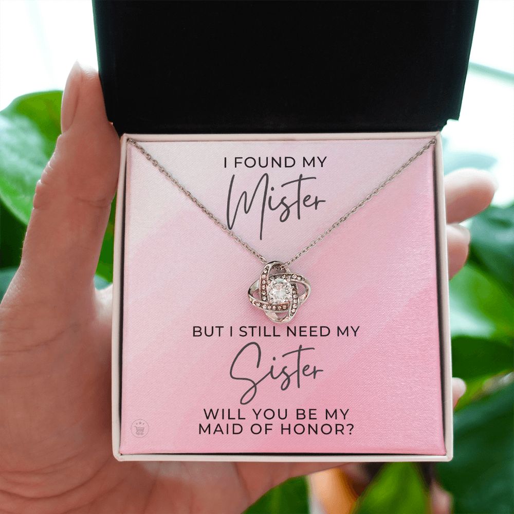 Will You Be My Maid Of Honor White Gold Necklace Gift 0854LT16