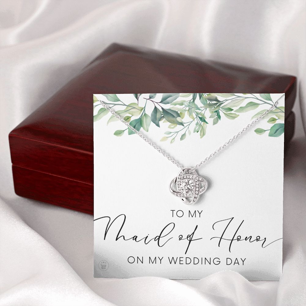 Maid of Honor Gift | White Gold Necklace 0853LT1
