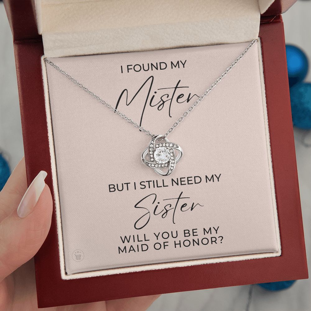 Will You Be My Maid Of Honor White Gold Necklace Gift 0854LT3