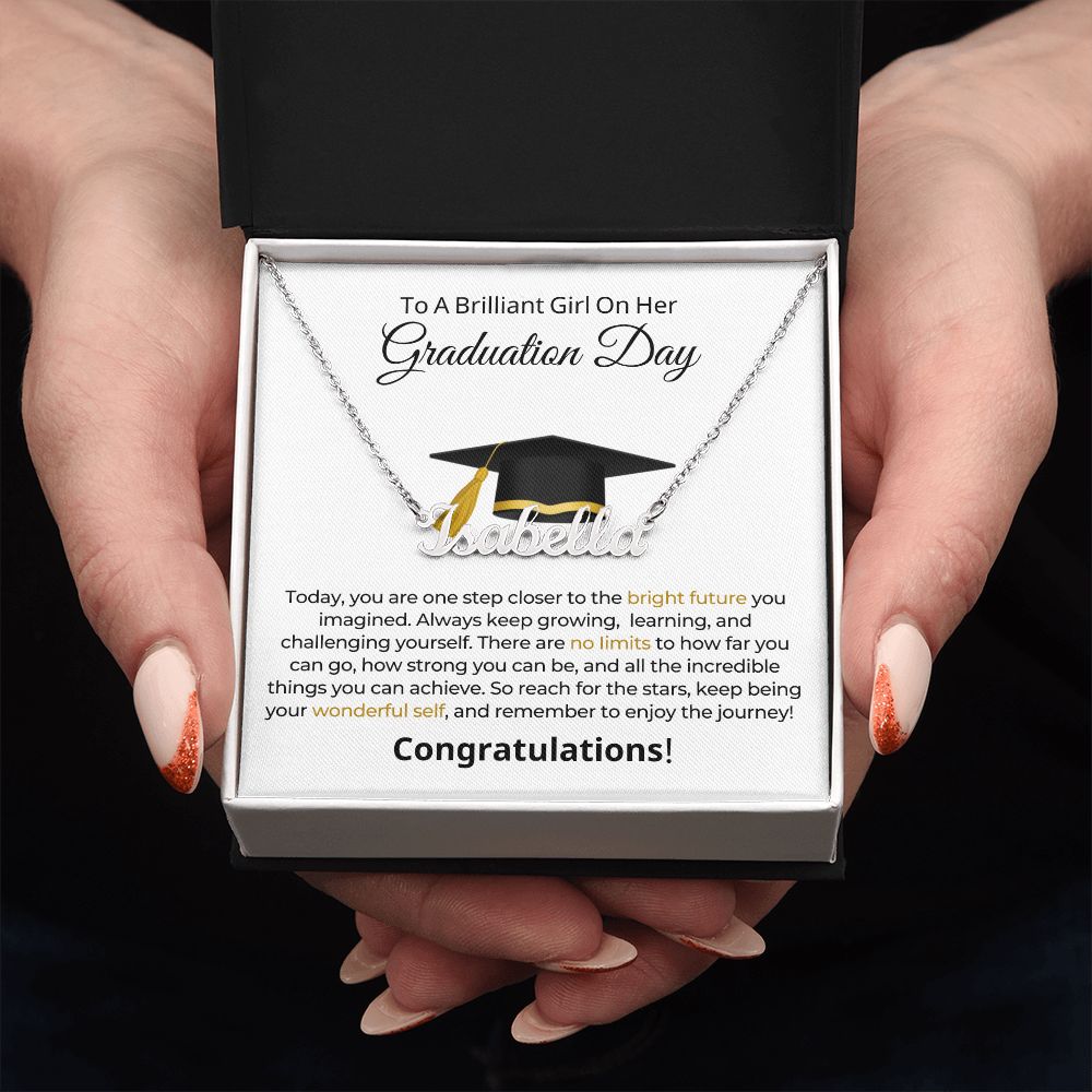 Graduation Gift For Her | One Step Name Necklace 0844NNT1