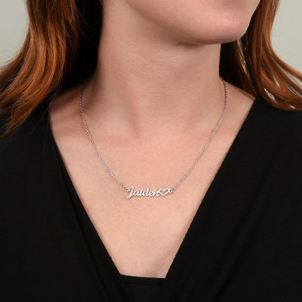 Personalized Granddaughter Gift From Grandma | My Promise Name Necklace 0716HNNT1