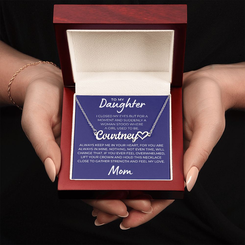 Personalized Daughter Gift From Mom | Keep Me Name Necklace 0580HNNT10