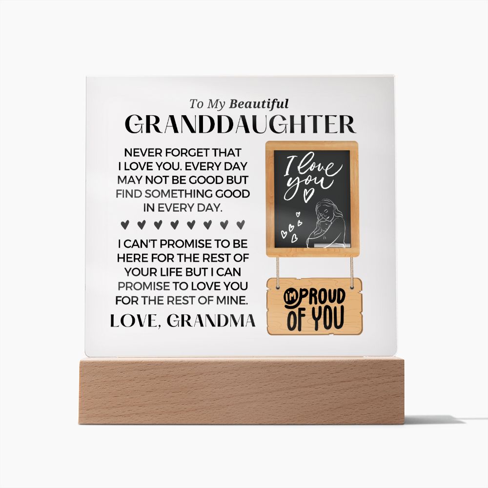Gift for Granddaugher | Promise Acrylic Plaque 003-ACS
