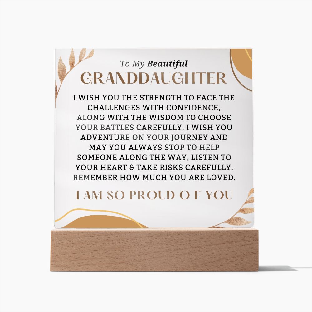 Gift for Granddaugher | Promise Acrylic Plaque 009-ACS