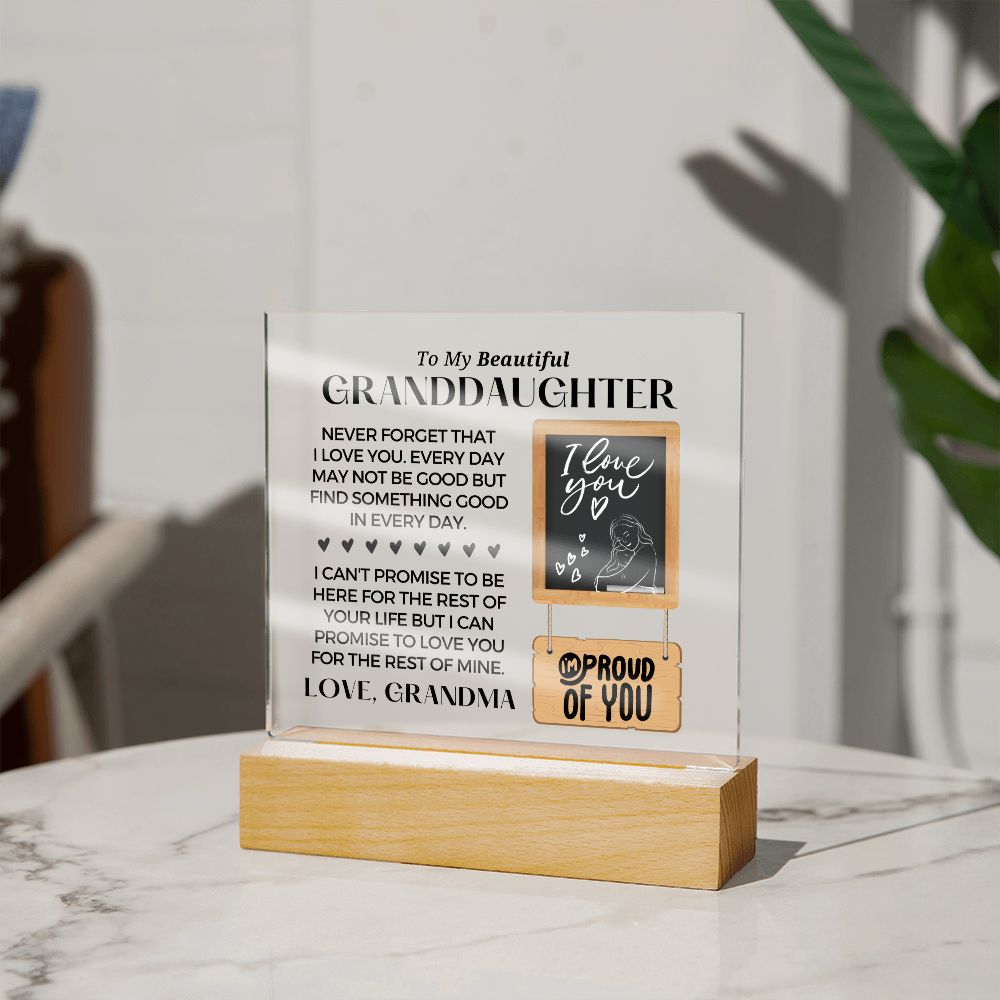 Gift for Granddaugher | Promise Acrylic Plaque 003-ACS