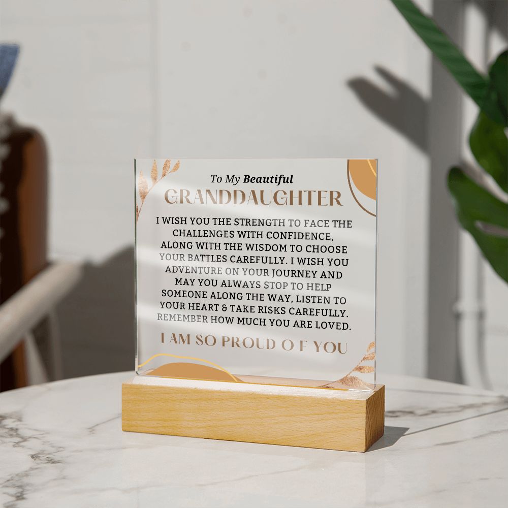 Gift for Granddaugher | Promise Acrylic Plaque 009-ACS