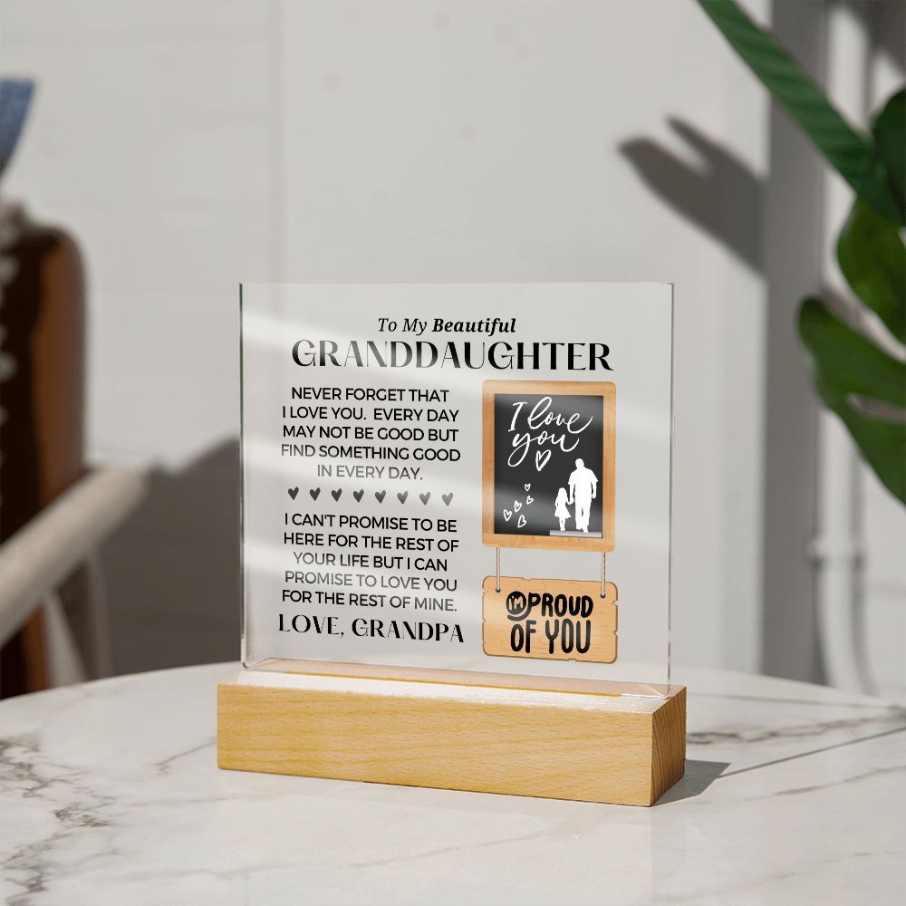 Gift for Granddaugher | Promise Acrylic Plaque 004-ACS