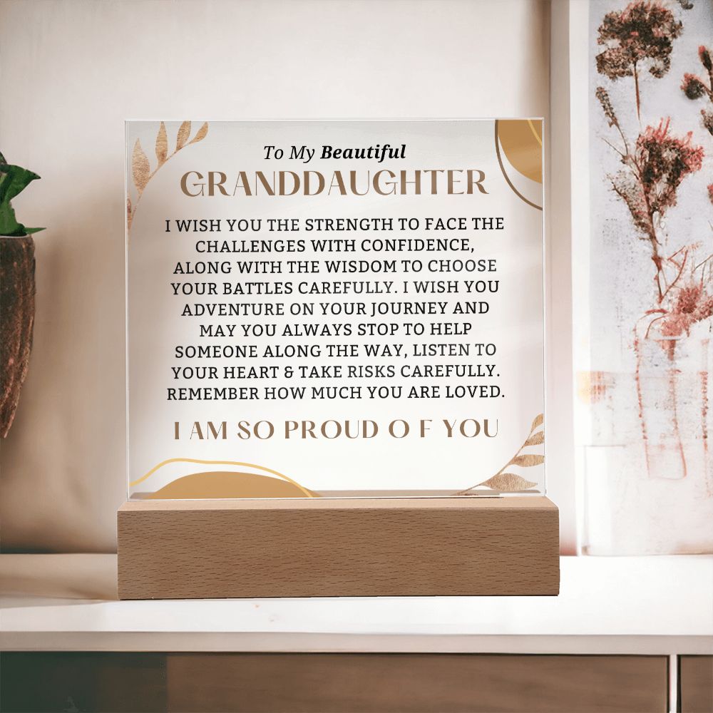 Gift for Granddaugher | Promise Acrylic Plaque 009-ACS