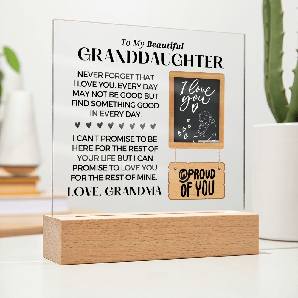 Gift for Granddaugher | Promise Acrylic Plaque 003-ACS