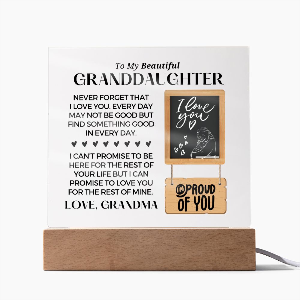 Gift for Granddaugher | Promise Acrylic Plaque 003-ACS