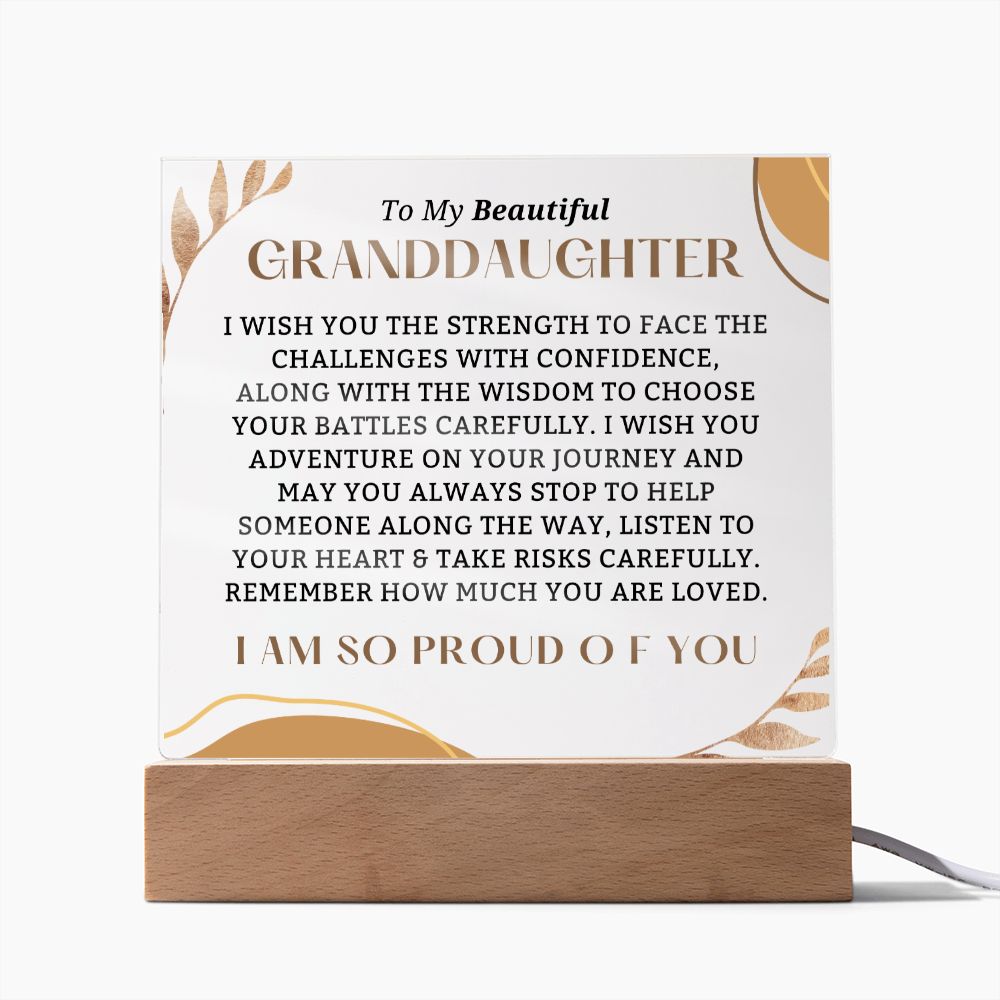 Gift for Granddaugher | Promise Acrylic Plaque 009-ACS