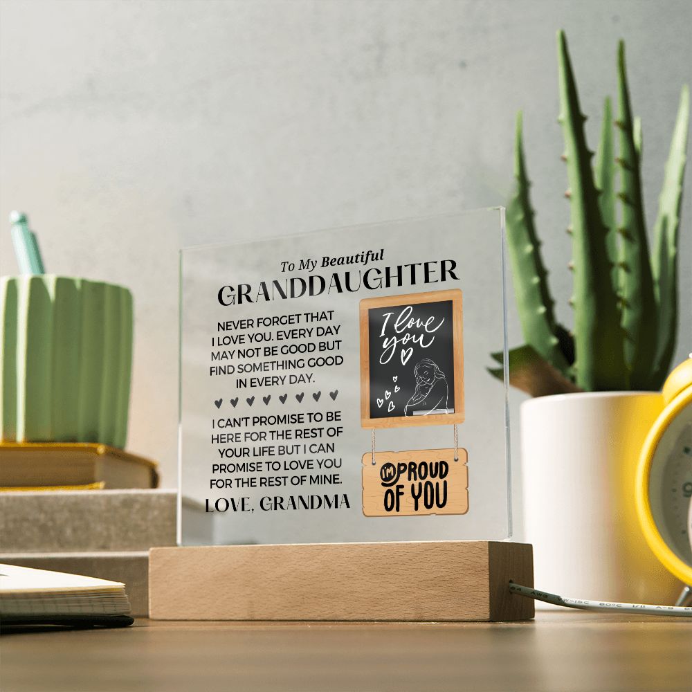 Gift for Granddaugher | Promise Acrylic Plaque 003-ACS