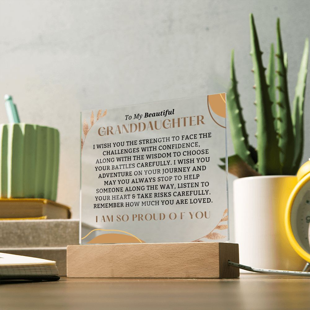 Gift for Granddaugher | Promise Acrylic Plaque 009-ACS