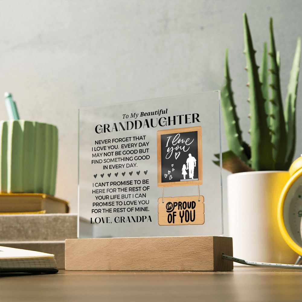 Gift for Granddaugher | Promise Acrylic Plaque 004-ACS