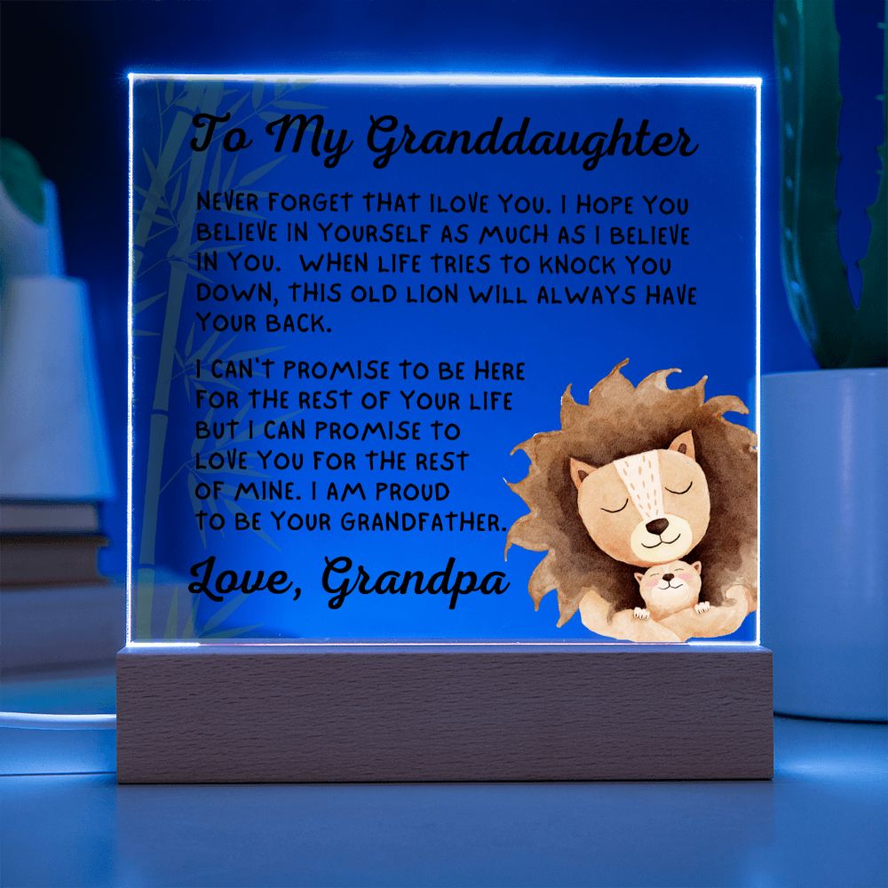 Gift for Granddaugher | Promise Acrylic Plaque 008-ACS