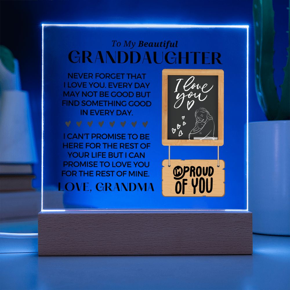 Gift for Granddaugher | Promise Acrylic Plaque 003-ACS