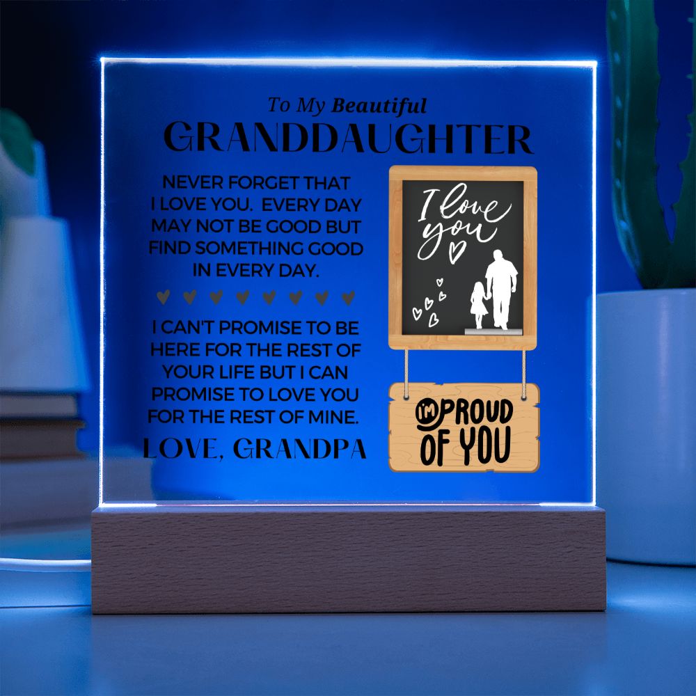 Gift for Granddaugher | Promise Acrylic Plaque 004-ACS