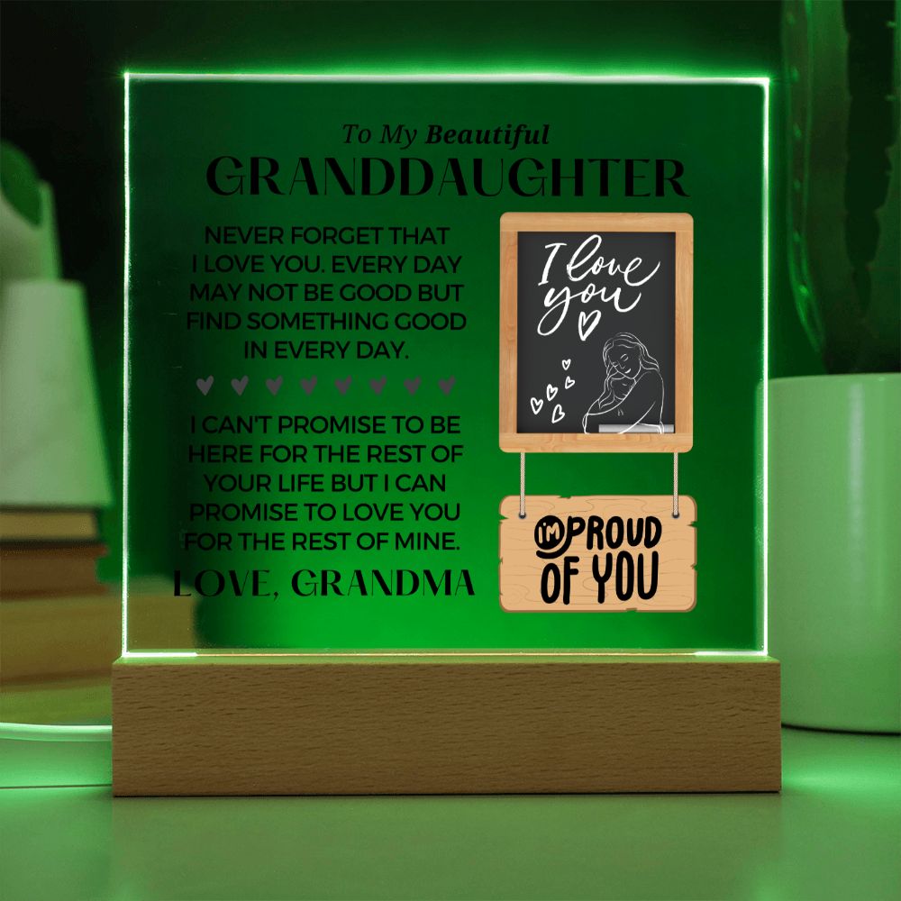 Gift for Granddaugher | Promise Acrylic Plaque 003-ACS