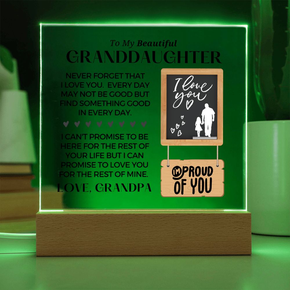 Gift for Granddaugher | Promise Acrylic Plaque 004-ACS