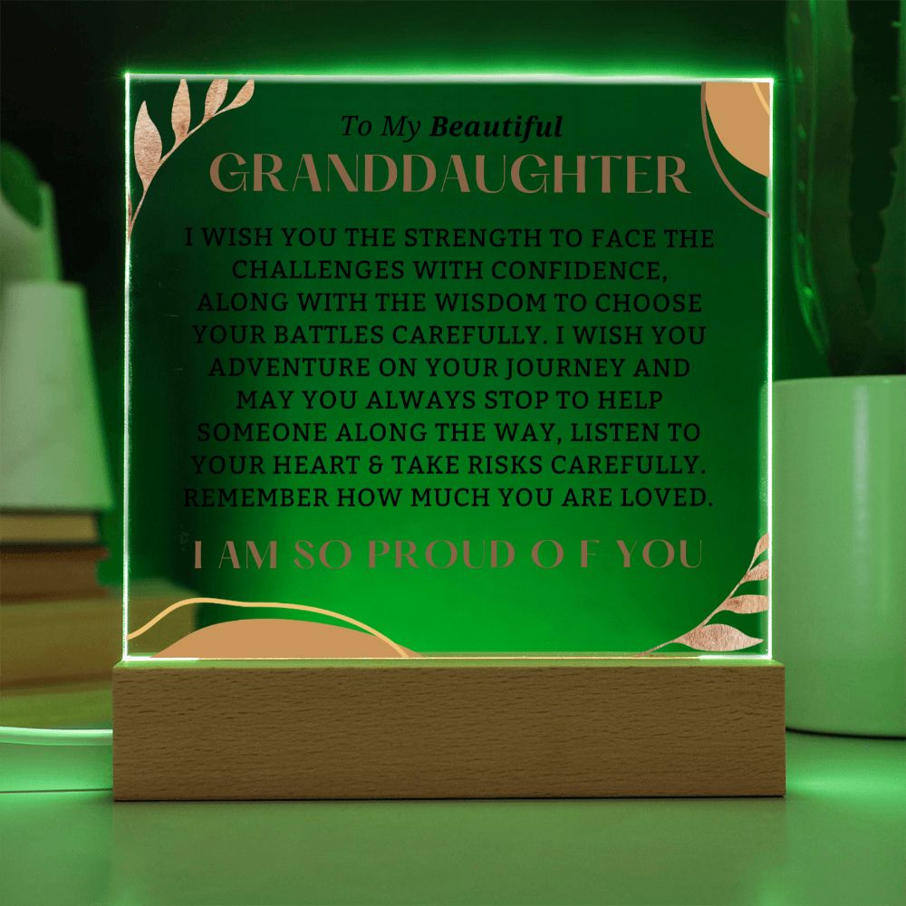 Gift for Granddaugher | Promise Acrylic Plaque 009-ACS