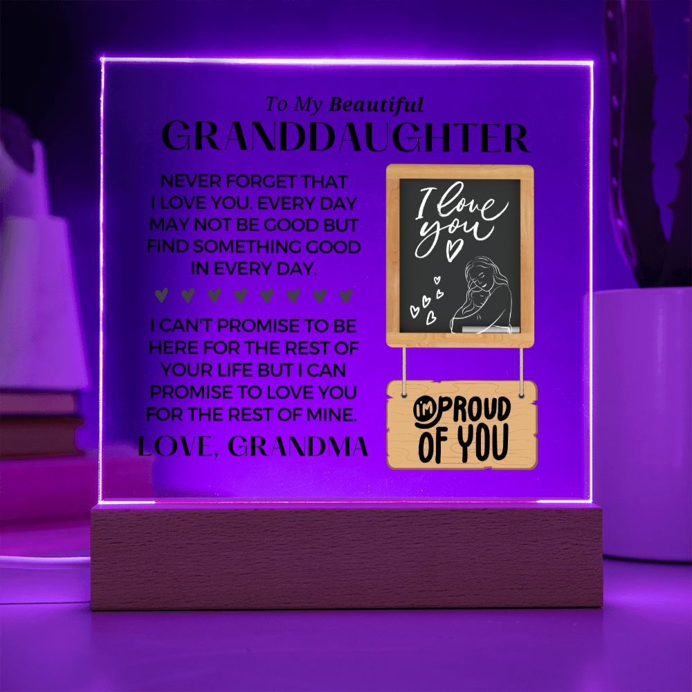 Gift for Granddaugher | Promise Acrylic Plaque 003-ACS