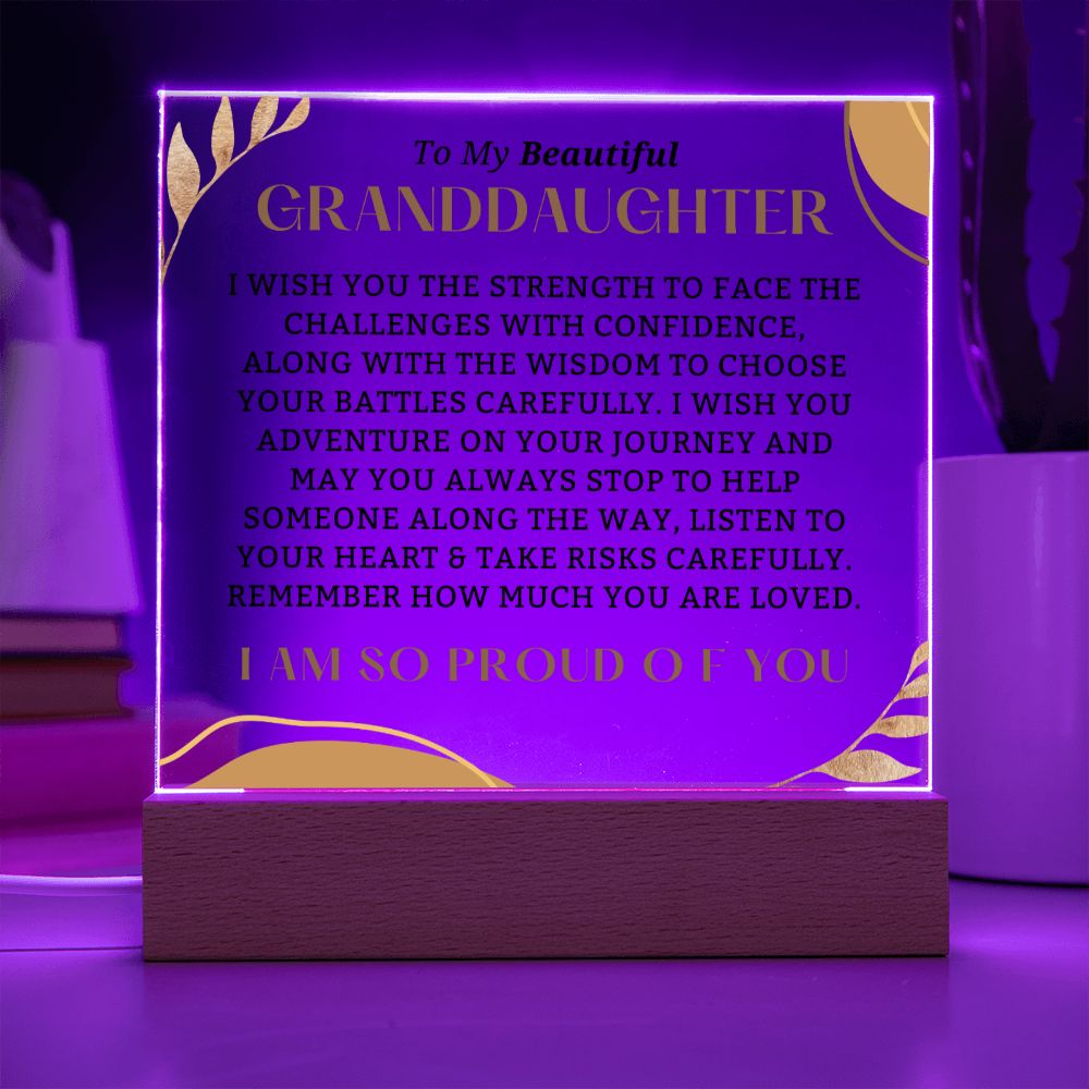 Gift for Granddaugher | Promise Acrylic Plaque 009-ACS
