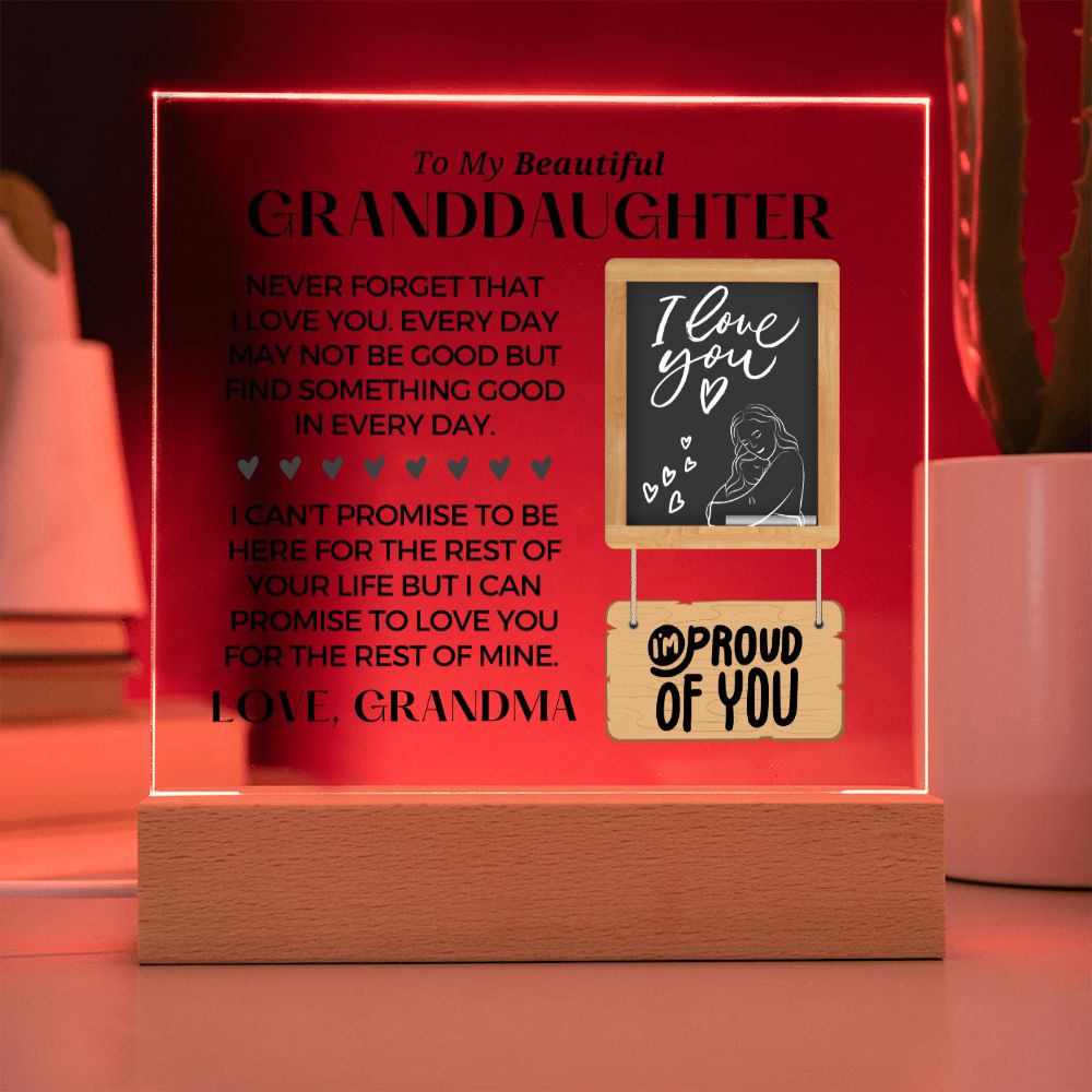 Gift for Granddaugher | Promise Acrylic Plaque 003-ACS