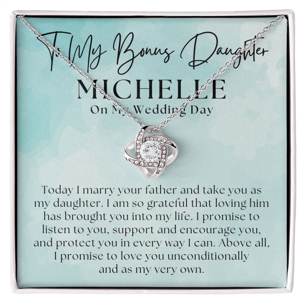 Personalized Stepdaughter Wedding Gift | Promise Necklace P-0551LT11