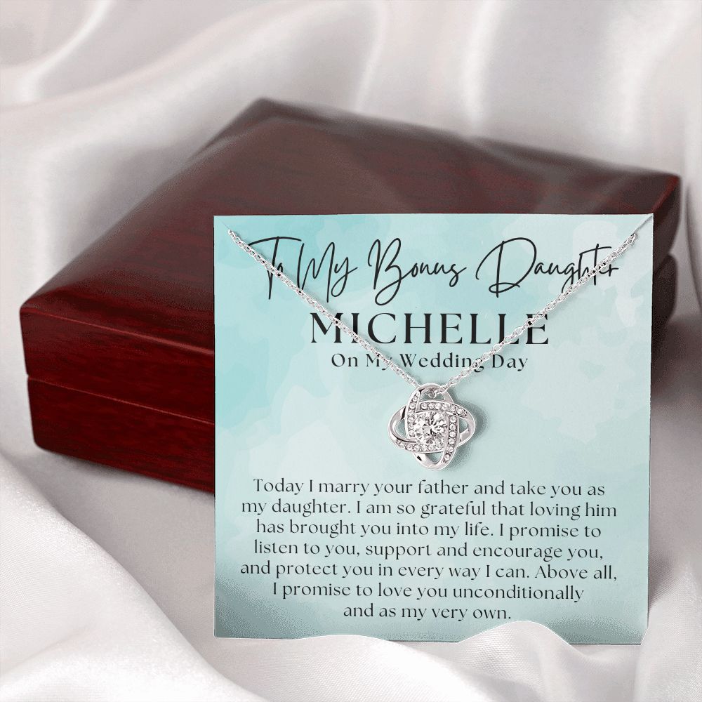 Personalized Stepdaughter Wedding Gift | Promise Necklace P-0551LT11