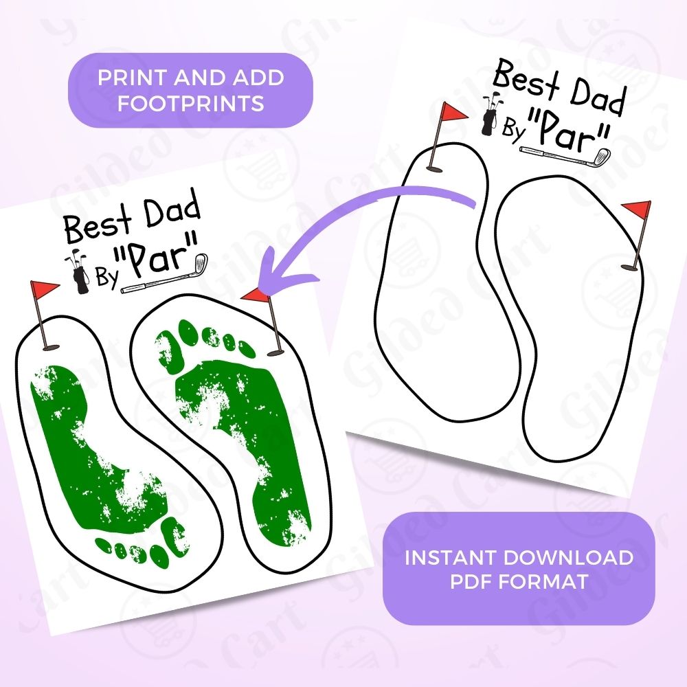 Printable Handprint Art |Father's Day Birthday Digital Download Gift for Dad 041