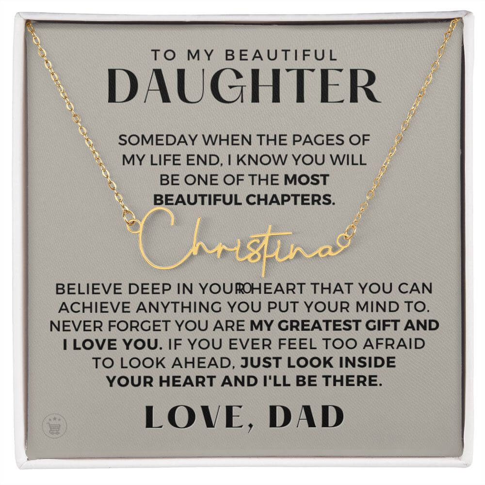 daughter necklace from dad