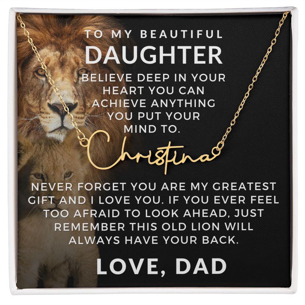 daughter necklace from dad