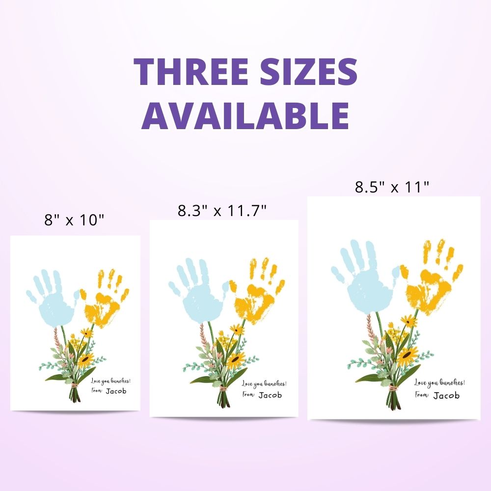 Printable Handprint Art | Mother's Day Birthday Digital Download Gift for Mom, Grandma, Nana, Gigi, Auntie 11