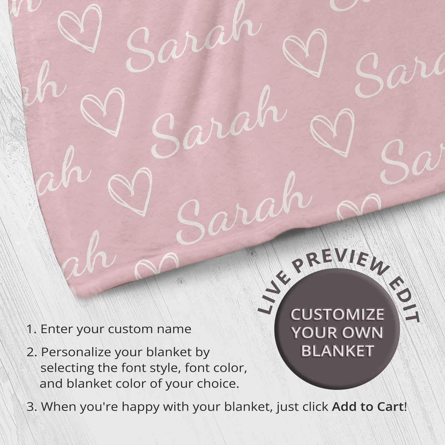 Personalized Gift | Custom Name Blanket For Kids BL-20