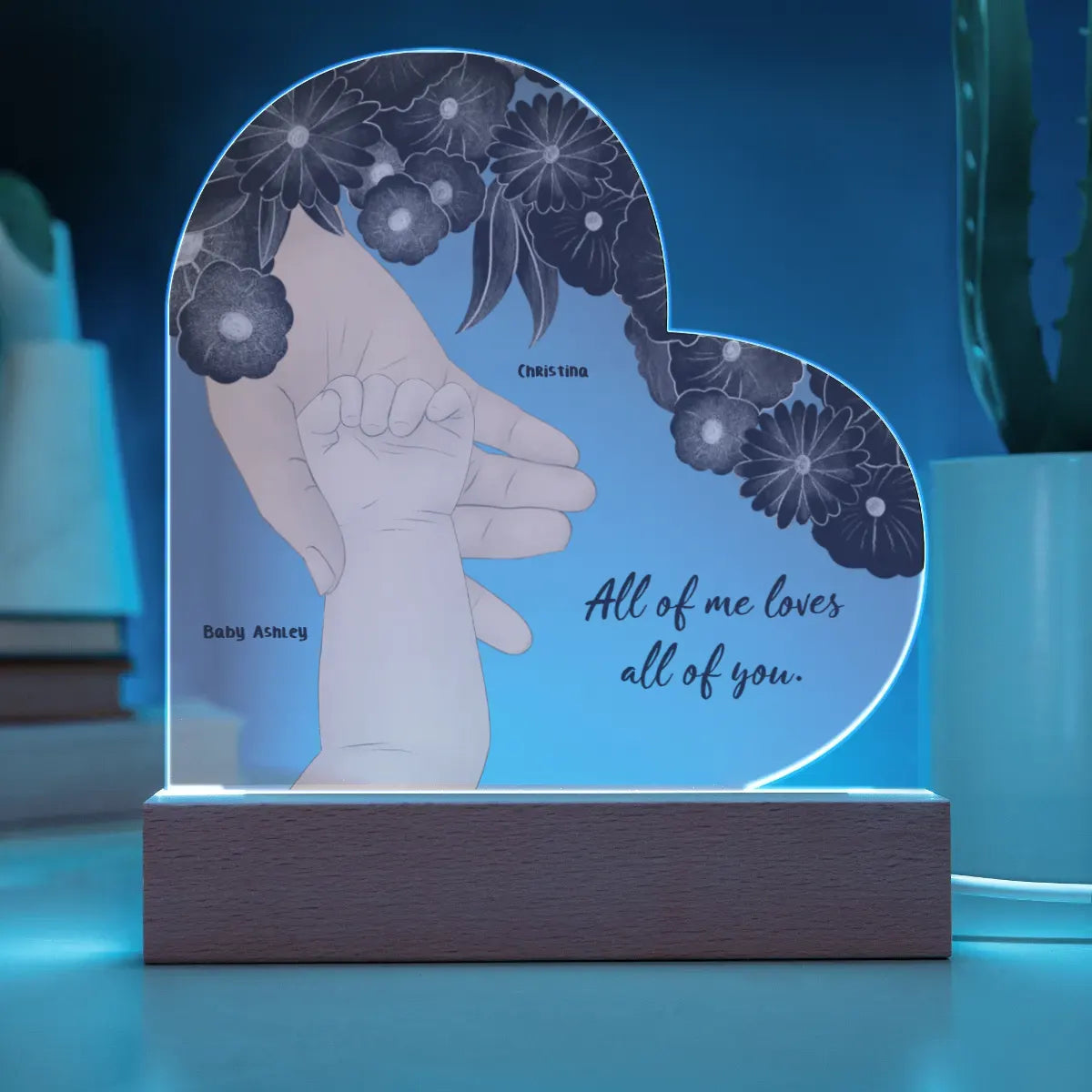 Personalized Gift | Custom Acrylic Heart Plaque For Mom HA-15