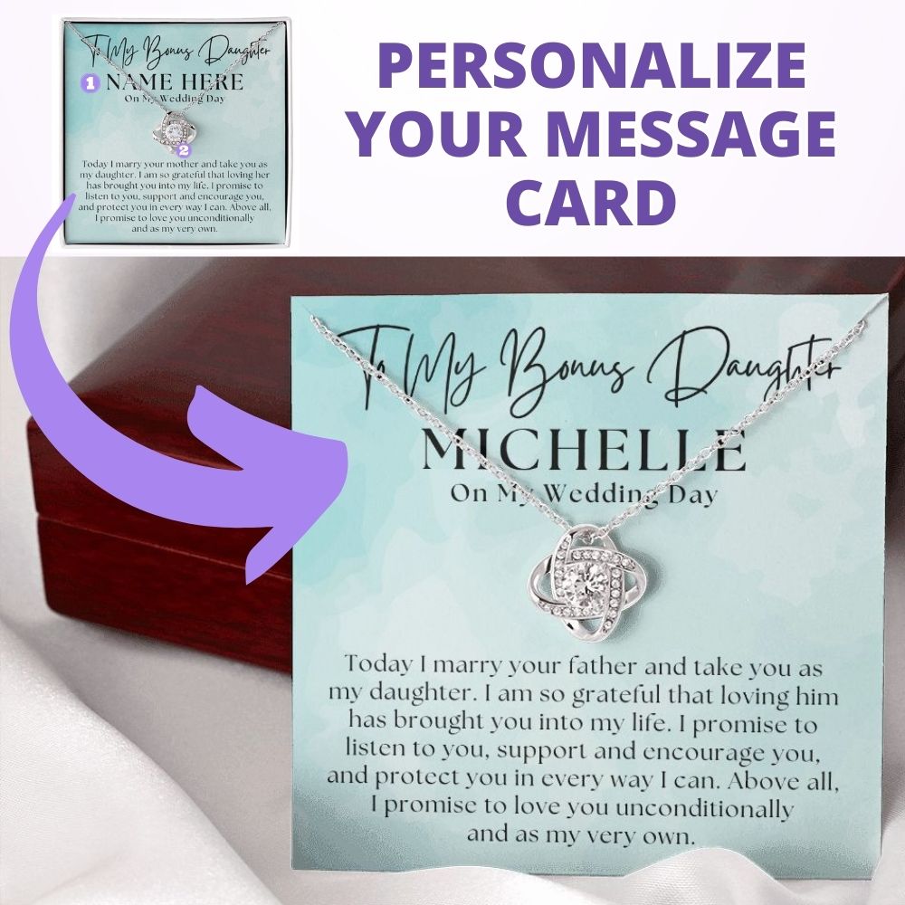 Personalized Stepdaughter Wedding Gift | Promise Necklace P-0551LT11