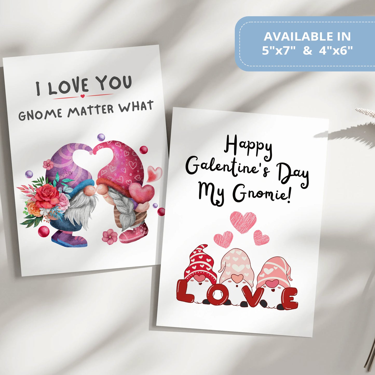 Valentines Card Printable Digital Download | Happy Galentine's Day My Gnomie 31