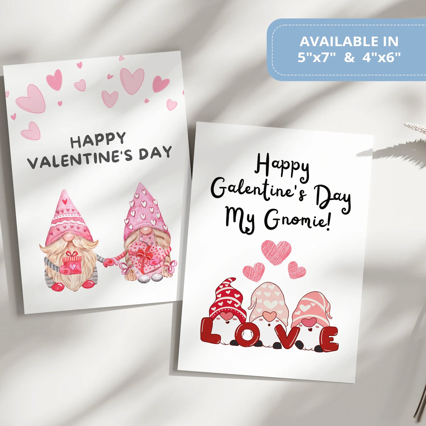 Valentines Card Printable Digital Download | Valentines Gnome Card 32