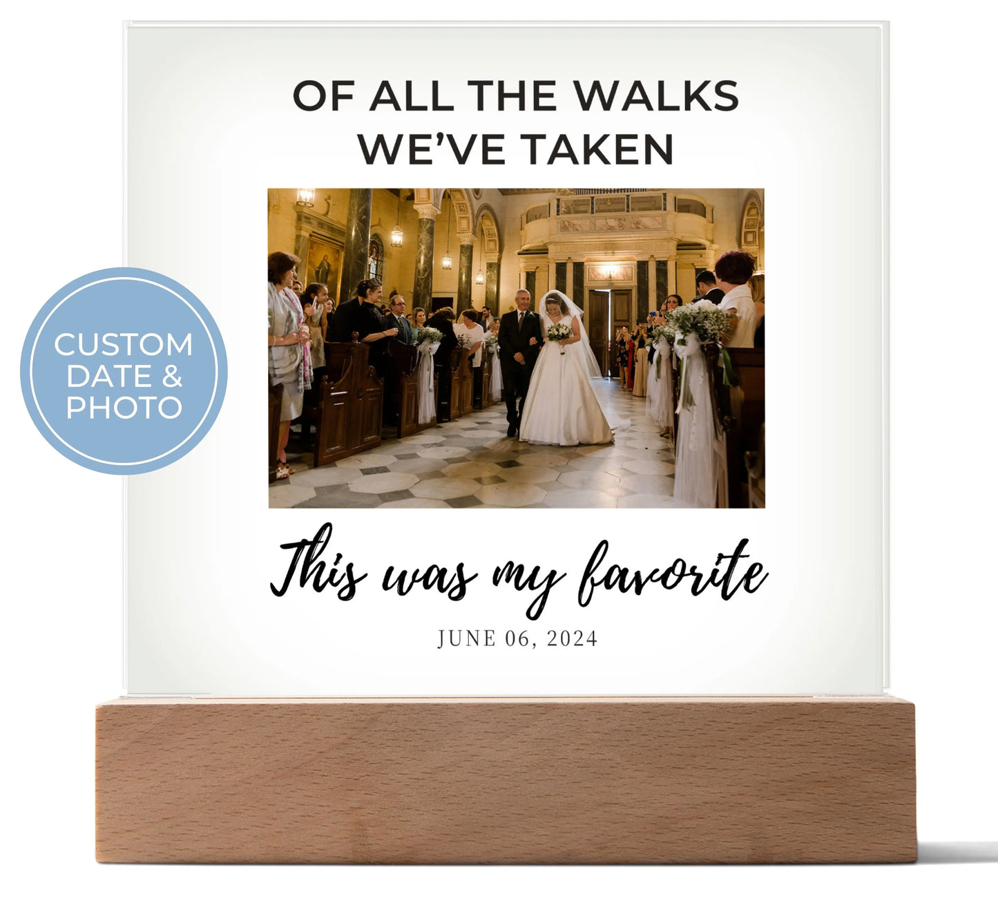 Father Of The Bride Thank You Gift | Custom Acrylic Frame Photo Upload