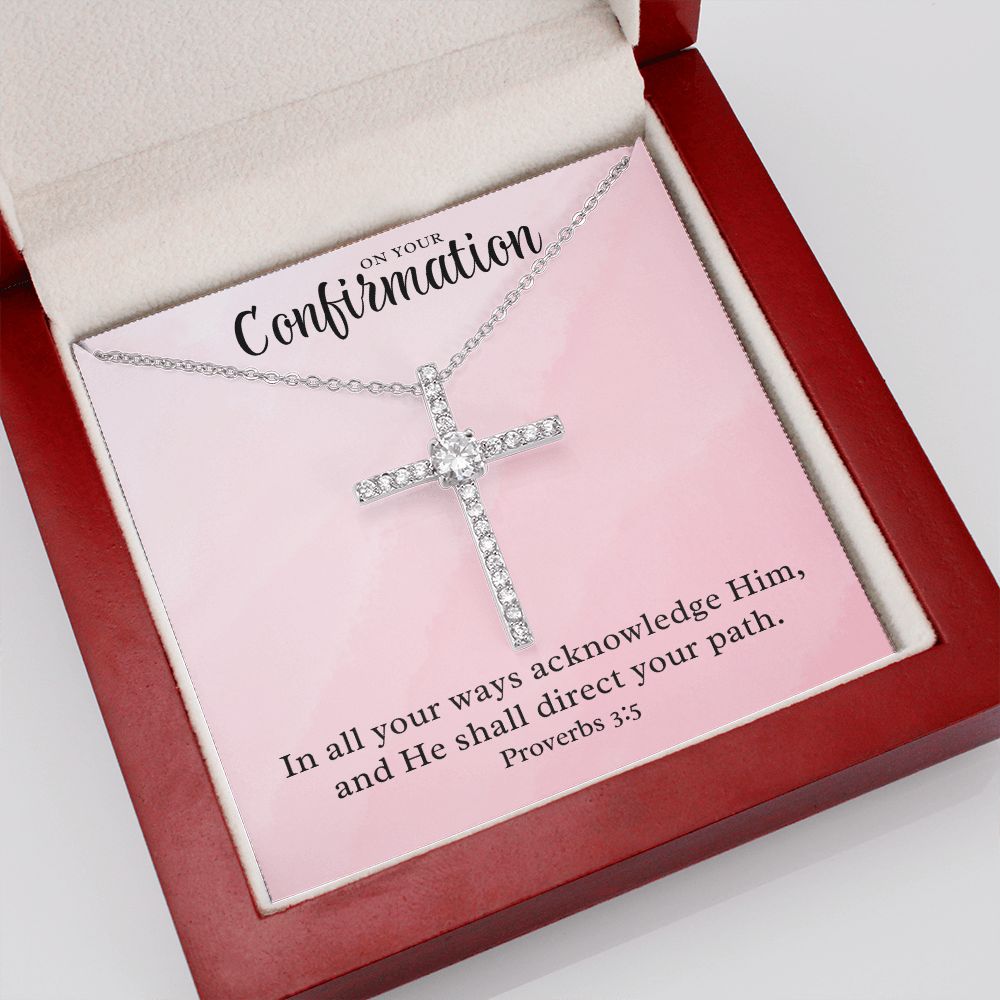 Confirmation Gift For Girl | Your Path Cross Necklace 0814CN