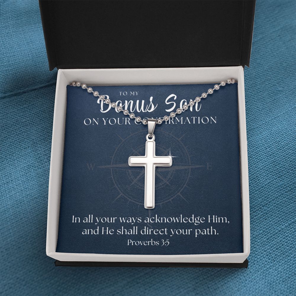 Confirmation Gift For Boy | Your Path Cross Necklace 0802CN