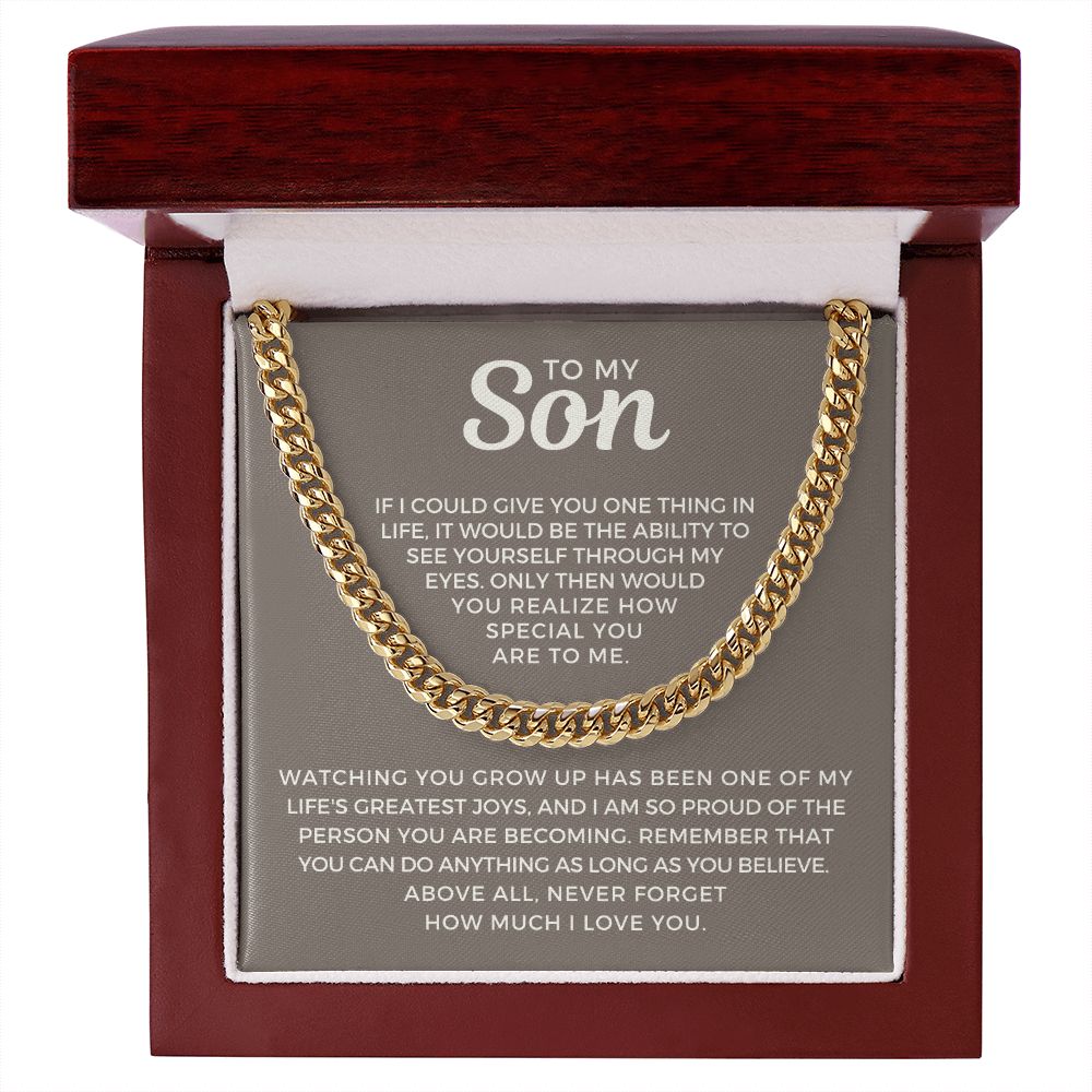 Gift for Adult Son From Mom | Special Cuban Link Chain 0593T20