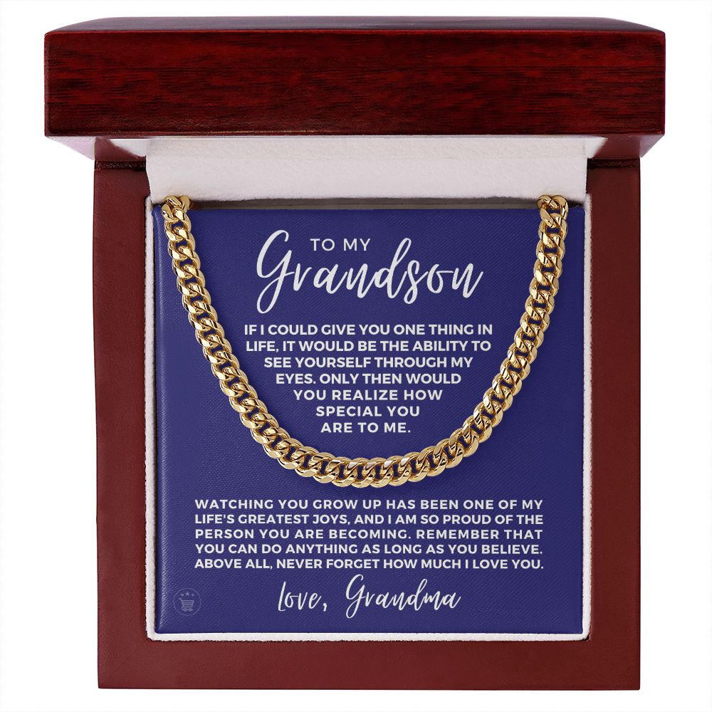 Grandson Gift from Grandma | Special Cuban Link Chain 0601T6
