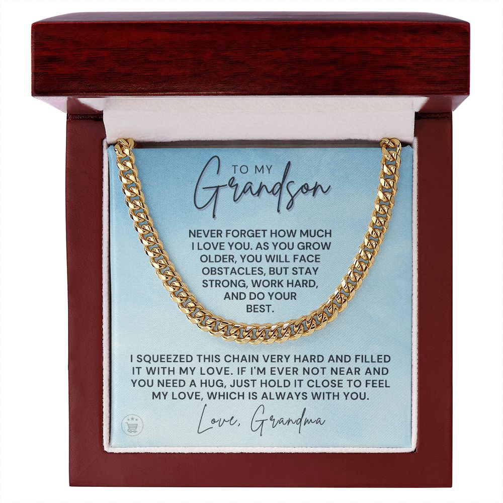 Grandson Gift from Grandma | Best Things Cuban Link Chain 0614T10