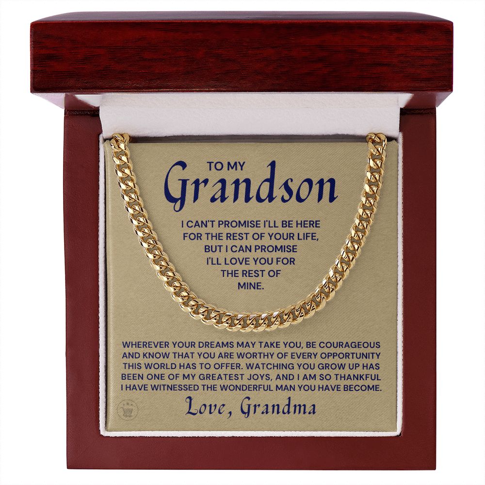 Grandson Gift from Grandma | Greatest Joys Cuban Link Chain 0603T9
