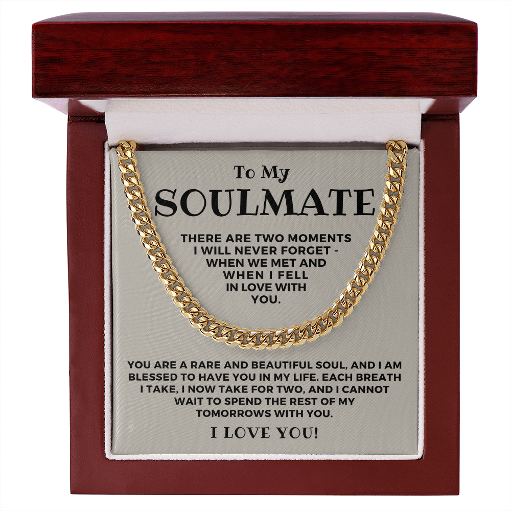 Soulmate Gift | Each Breath Cuban Link Chain 0571T1