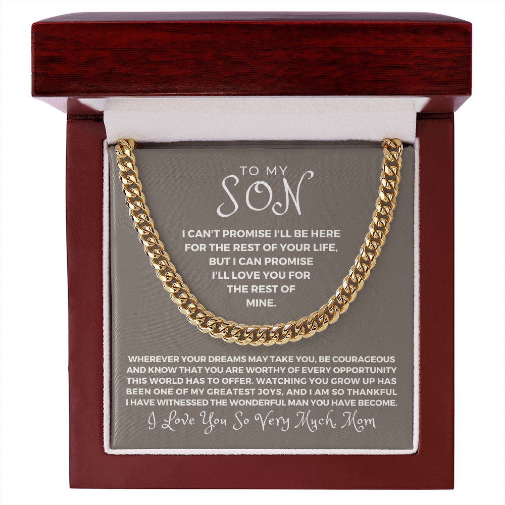 Gift for Adult Son From Mom | Greatest Joys Cuban Link Chain 0595T7