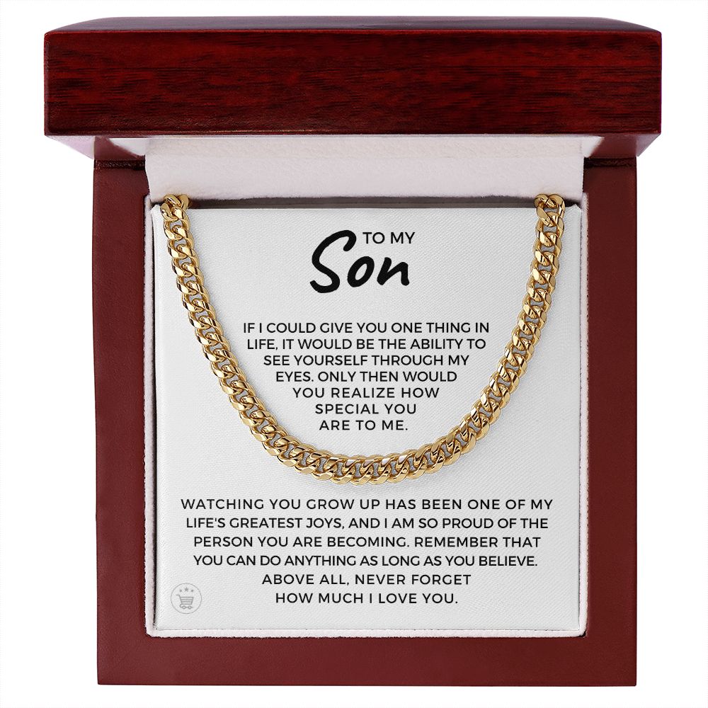 Gift for Adult Son From Mom | Special Cuban Link Chain 0593T19