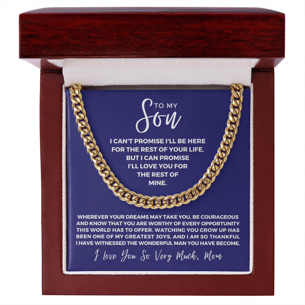Gift for Adult Son From Mom | Greatest Joys Cuban Link Chain 0595T6